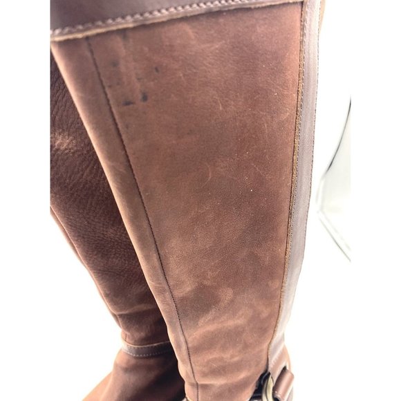 Cole Haan Women’s Leather Knee High Boots Brown‎ Distressed Size 8.5 B - Picture 8 of 16